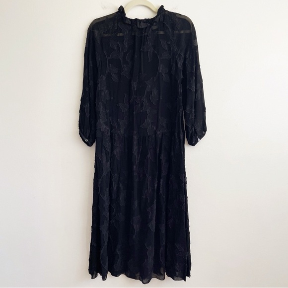 Aritzia Wilfred Dufour Ruffle Dress floral whimsigoth sheer unconventional lace - Picture 4 of 14